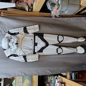 Star Wars Storm Trooper Child Halloween Costume Jumpsuit Size Med 10-12